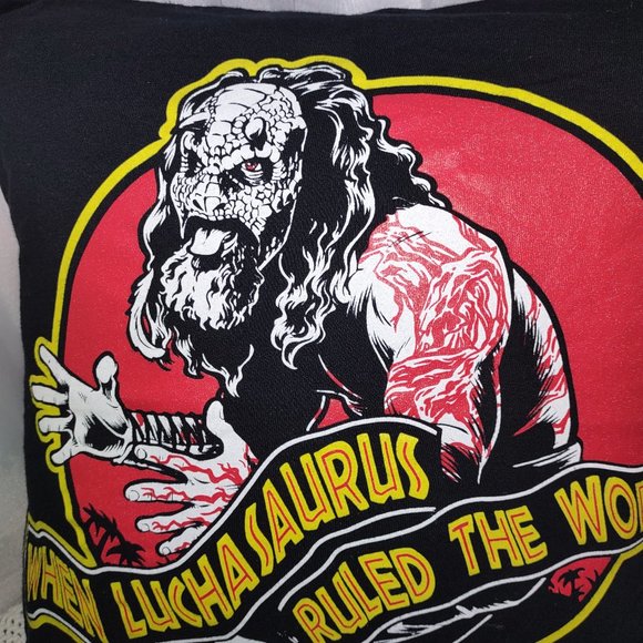 Rag Frog Revival throw pillow cover Up-cycled from a T-shirt size 12"x12" - Picture 4 of 4